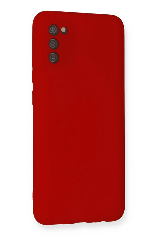 Samsung Galaxy A03S Nano içi Kadife Silikon Kılıf - Kırmızı 3