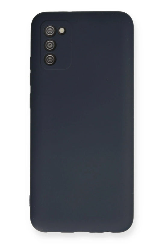 Samsung Galaxy A03S Nano içi Kadife Silikon Kılıf - Lacivert