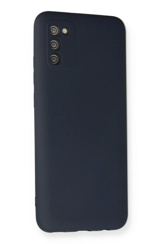 Samsung Galaxy A03S Nano içi Kadife Silikon Kılıf - Lacivert 2