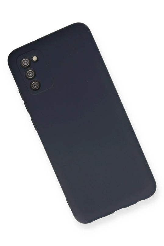 Samsung Galaxy A03S Nano içi Kadife Silikon Kılıf - Lacivert 3