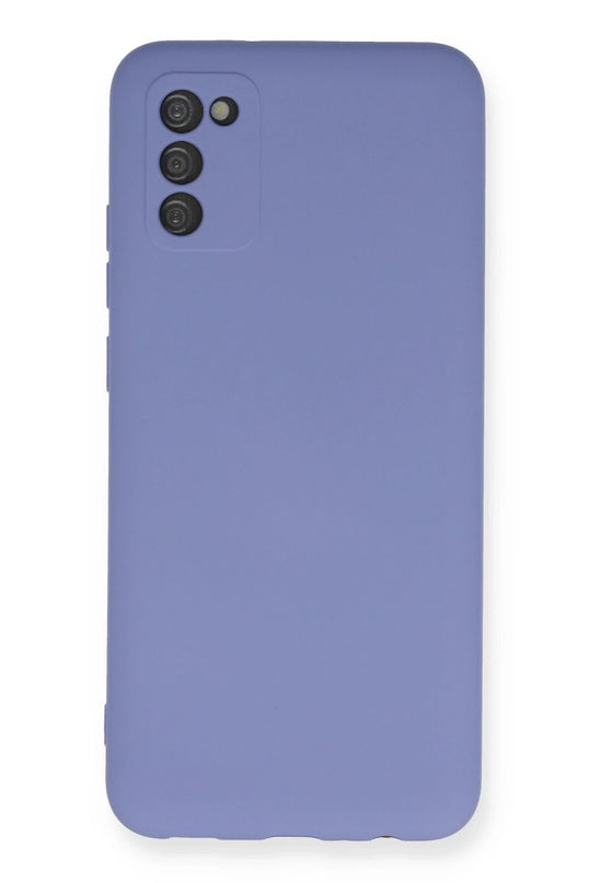 Samsung Galaxy A03S Nano içi Kadife Silikon Kılıf - Lila