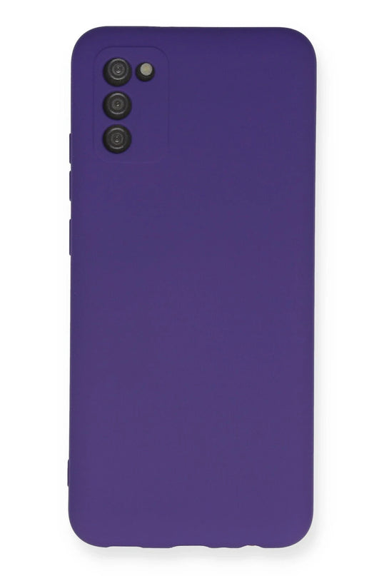 Samsung Galaxy A03S Nano içi Kadife Silikon Kılıf - Mor