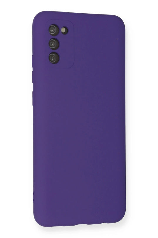 Samsung Galaxy A03S Nano içi Kadife Silikon Kılıf - Mor 3