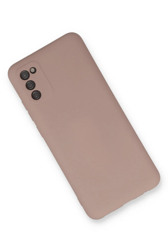 Samsung Galaxy A03S Nano içi Kadife Silikon Kılıf - Pudra 2