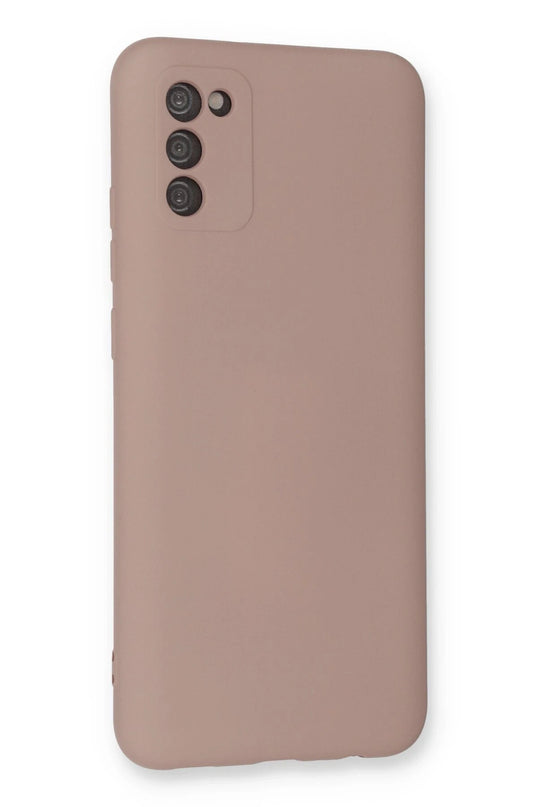 Samsung Galaxy A03S Nano içi Kadife Silikon Kılıf - Pudra 3