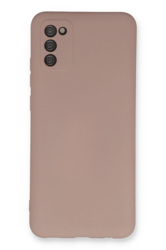 Samsung Galaxy A03S Nano içi Kadife Silikon Kılıf - Pudra