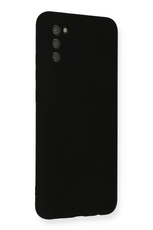 Samsung Galaxy A03S Nano içi Kadife Silikon Kılıf - Siyah 3