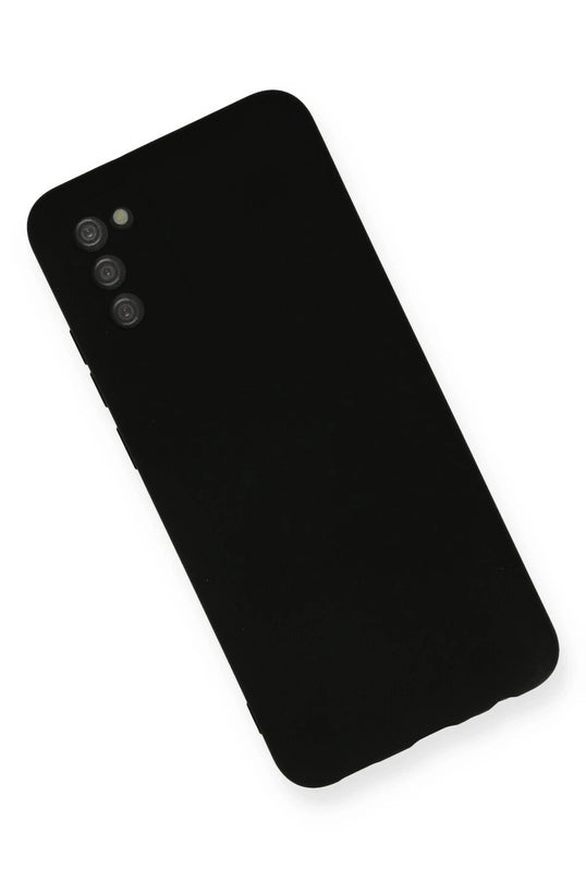 Samsung Galaxy A03S Nano içi Kadife Silikon Kılıf - Siyah 2