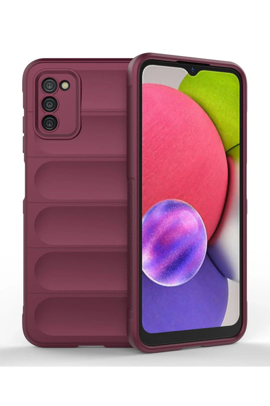 Samsung Galaxy A03S Optimum Silikon Kılıf - Bordo