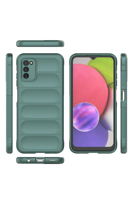 Samsung Galaxy A03S Optimum Silikon Kılıf - Koyu Yeşil 3