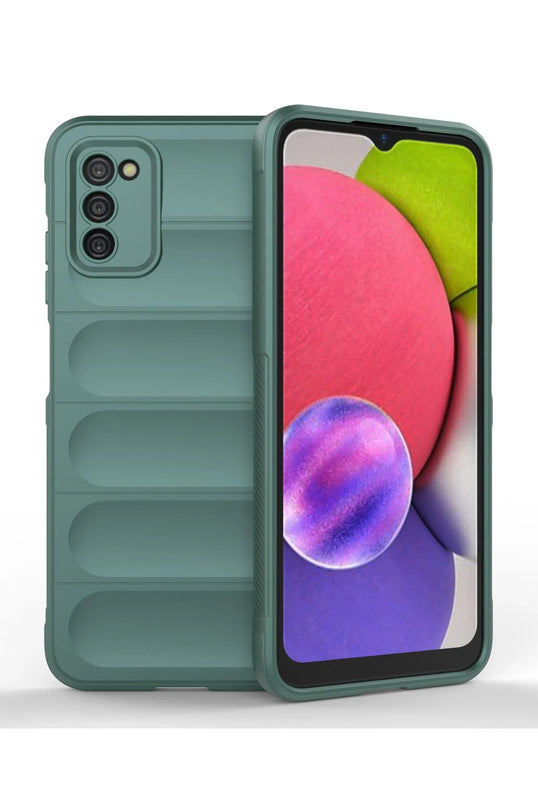 Samsung Galaxy A03S Optimum Silikon Kılıf - Koyu Yeşil