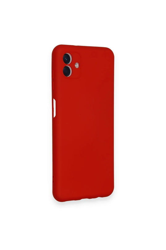 Samsung Galaxy A04 Nano içi Kadife Silikon Kılıf - Kırmızı 2