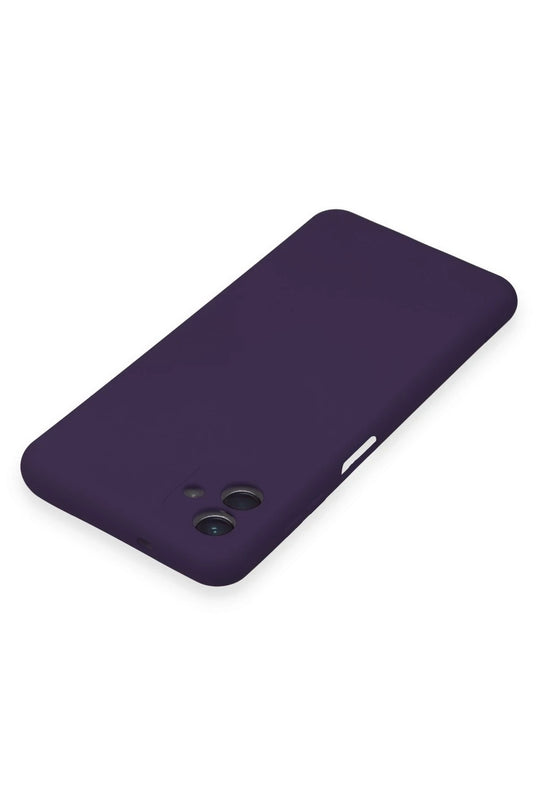 Samsung Galaxy A04 Nano içi Kadife Silikon Kılıf - Mor 4