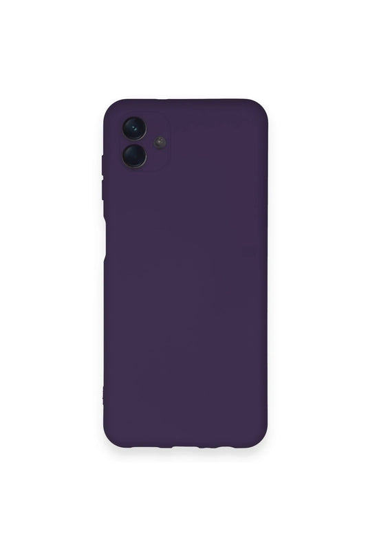 Samsung Galaxy A04 Nano içi Kadife Silikon Kılıf - Mor