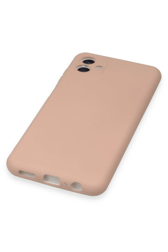Samsung Galaxy A04 Nano içi Kadife Silikon Kılıf - Pudra 5
