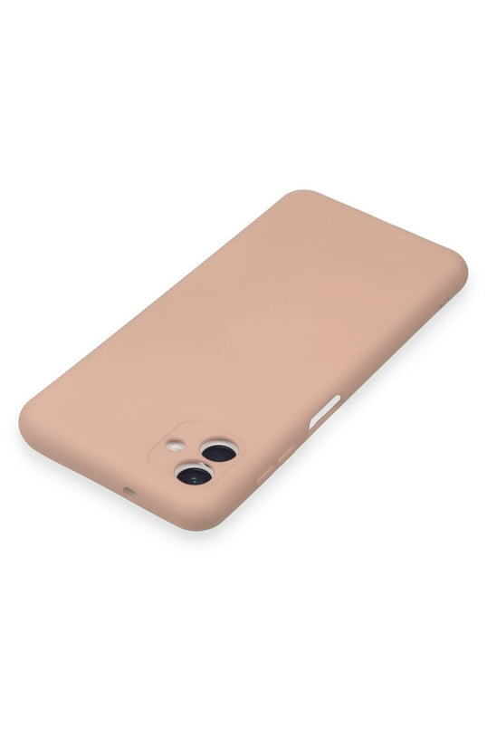 Samsung Galaxy A04 Nano içi Kadife Silikon Kılıf - Pudra 4