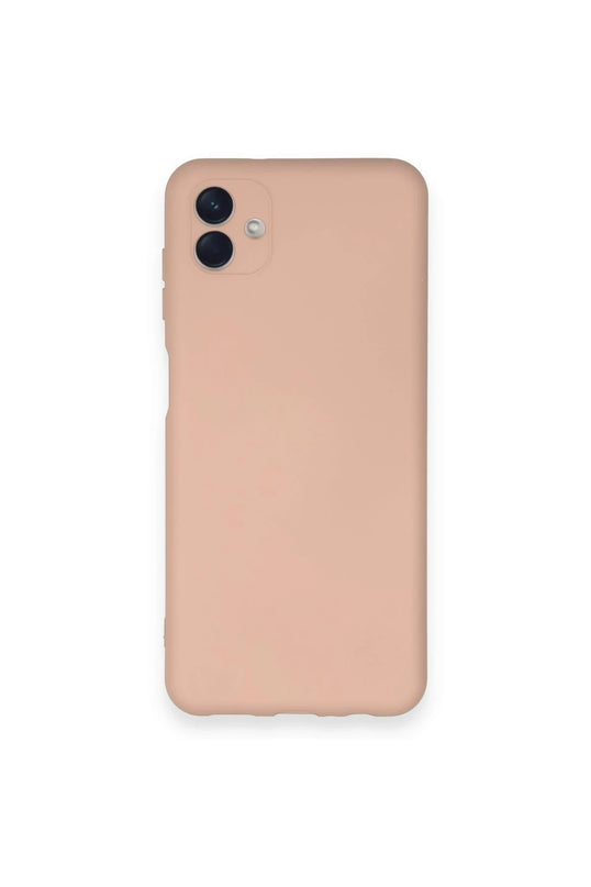 Samsung Galaxy A04 Nano içi Kadife Silikon Kılıf - Pudra