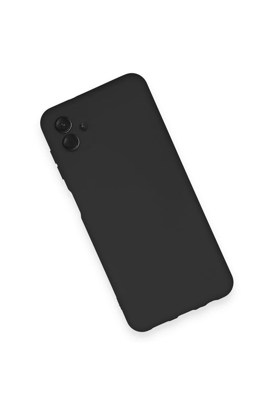 Samsung Galaxy A04 Nano içi Kadife Silikon Kılıf - Siyah 3