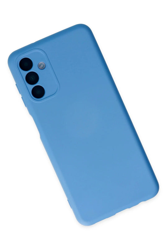 Samsung Galaxy A04S Nano içi Kadife Silikon Kılıf - Mavi 3