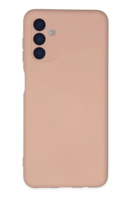 Samsung Galaxy A04S Nano içi Kadife Silikon Kılıf - Pudra