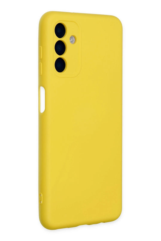 Samsung Galaxy A04S Nano içi Kadife Silikon Kılıf - Sarı 2