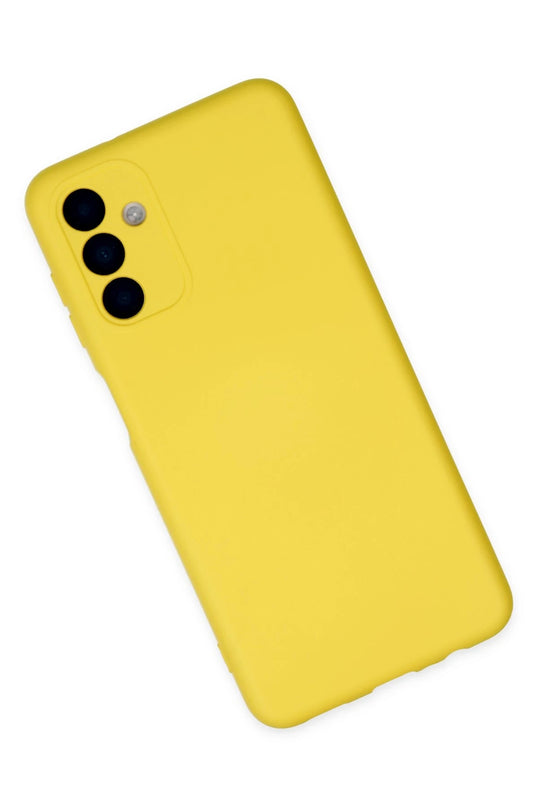 Samsung Galaxy A04S Nano içi Kadife Silikon Kılıf - Sarı 3