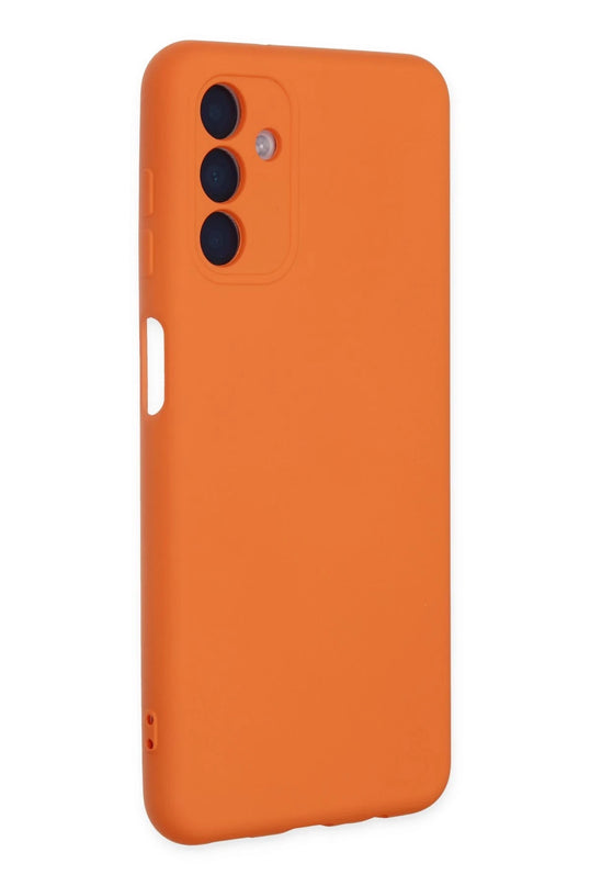 Samsung Galaxy A04S Nano içi Kadife Silikon Kılıf - Turuncu 2