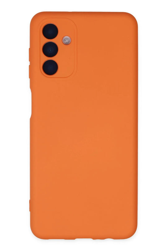 Samsung Galaxy A04S Nano içi Kadife Silikon Kılıf - Turuncu