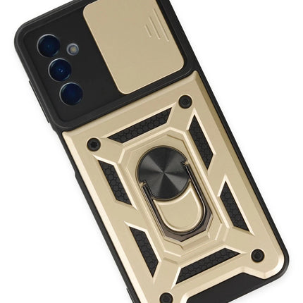 Samsung Galaxy A04S Pars Lens Yüzüklü Silikon Kılıf - Gold 3
