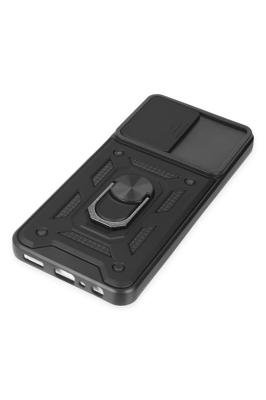 Samsung Galaxy A04S Pars Lens Yüzüklü Silikon Kılıf - Siyah 4