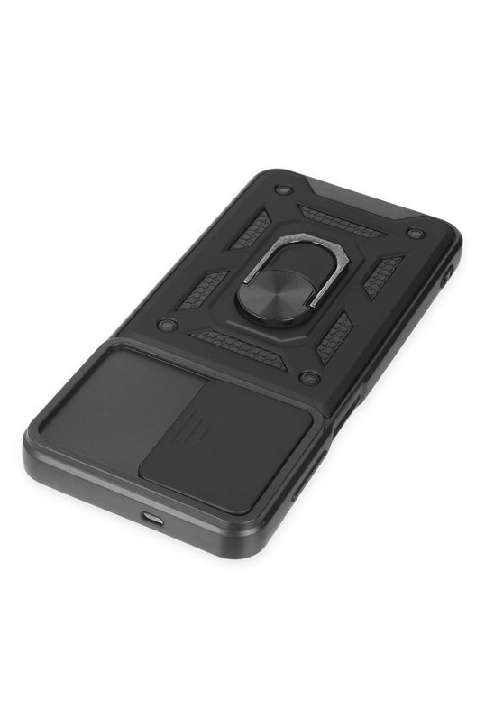 Samsung Galaxy A04S Pars Lens Yüzüklü Silikon Kılıf - Siyah 5