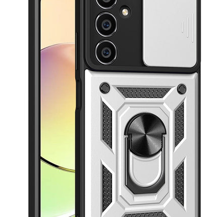 Samsung Galaxy A05 Pars Lens Yüzüklü Silikon Kılıf - Gümüş