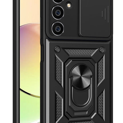 Samsung Galaxy A05 Pars Lens Yüzüklü Silikon Kılıf - Siyah