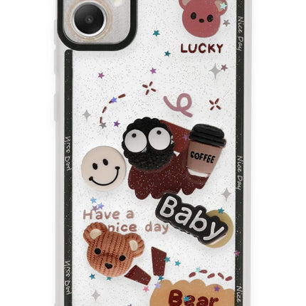 Samsung Galaxy A05 Sweet Desenli Silikon Kapak Kılıf - Sarı
