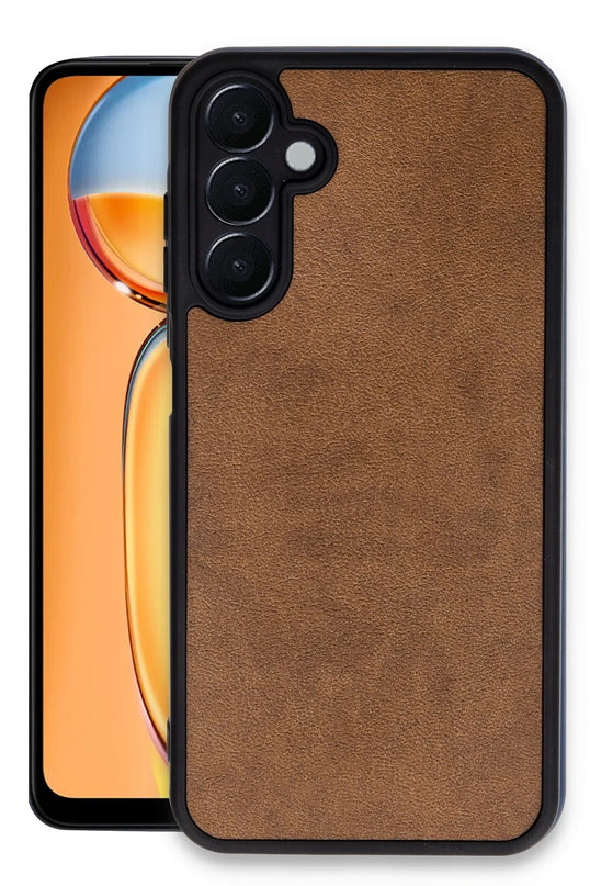 Samsung Galaxy A05S Aras Deri Kapak Kılıf - Taba