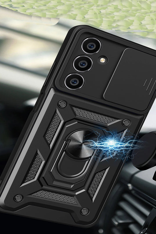 Samsung Galaxy A05S Pars Lens Yüzüklü Silikon Kılıf - Gümüş 2