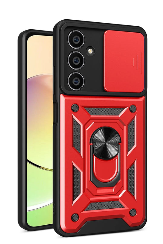 Samsung Galaxy A05S Pars Lens Yüzüklü Silikon Kılıf - Kırmızı