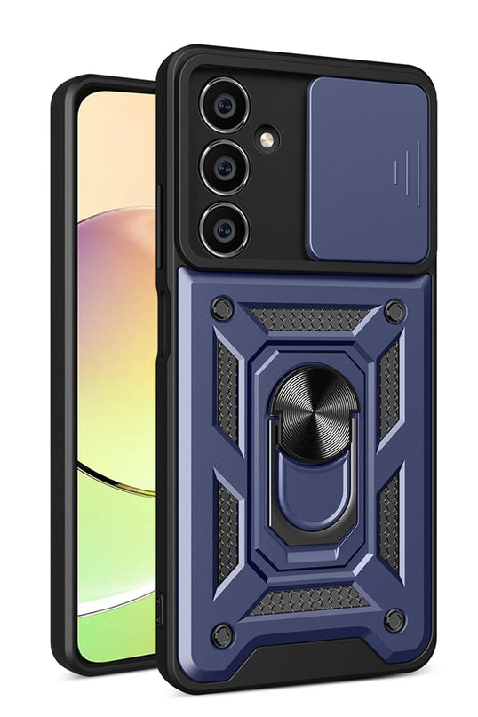 Samsung Galaxy A05S Pars Lens Yüzüklü Silikon Kılıf - Lacivert