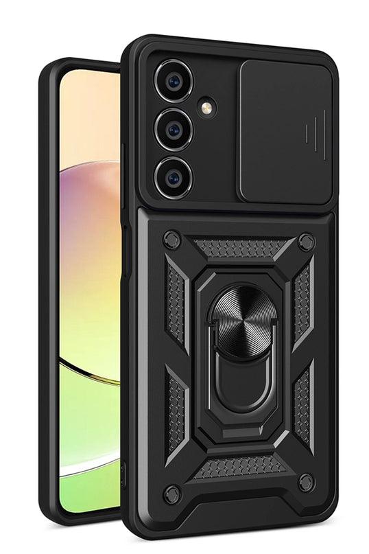 Samsung Galaxy A05S Pars Lens Yüzüklü Silikon Kılıf - Siyah