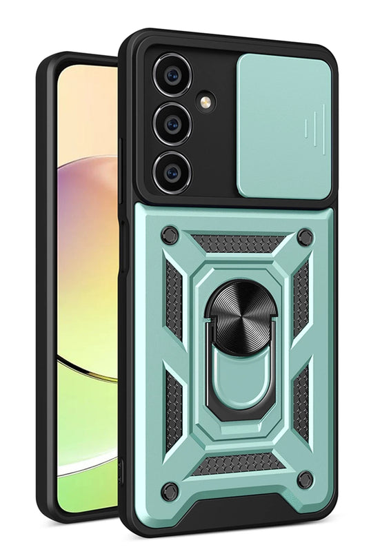 Samsung Galaxy A05S Pars Lens Yüzüklü Silikon Kılıf - Yeşil
