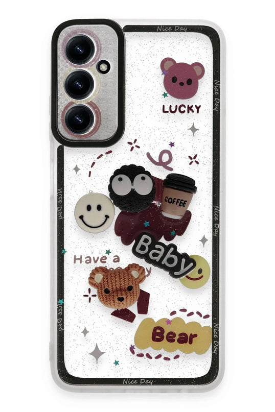 Samsung Galaxy A05S Sweet Desenli Silikon Kapak Kılıf - Sarı