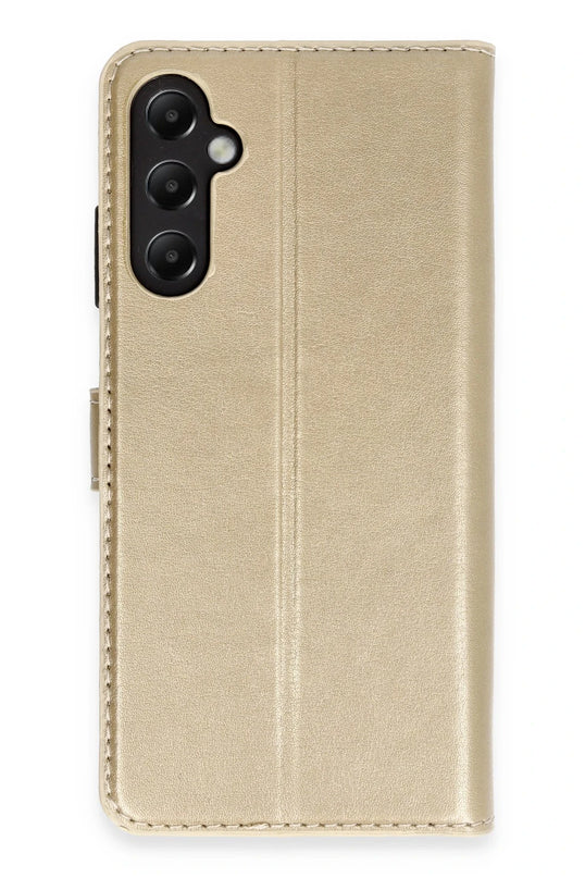 Samsung Galaxy A05S Trend S Plus Kapaklı Kılıf - Gold