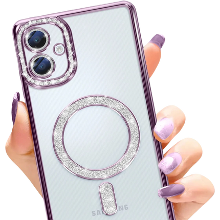 Samsung Galaxy A06 Joke Simli Magneticsafe Kılıf - Derin Mor 2