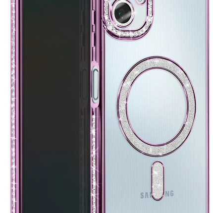 Samsung Galaxy A06 Joke Simli Magneticsafe Kılıf - Derin Mor
