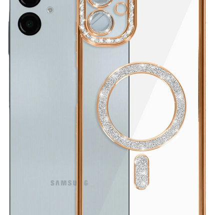 Samsung Galaxy A06 Joke Simli Magneticsafe Kılıf - Gold 6