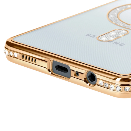 Samsung Galaxy A06 Joke Simli Magneticsafe Kılıf - Gold 4