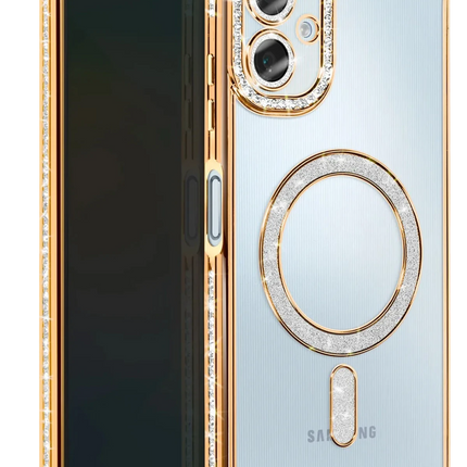 Samsung Galaxy A06 Joke Simli Magneticsafe Kılıf - Gold