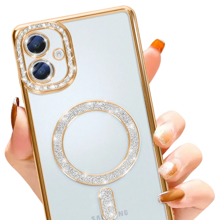 Samsung Galaxy A06 Joke Simli Magneticsafe Kılıf - Gold 2