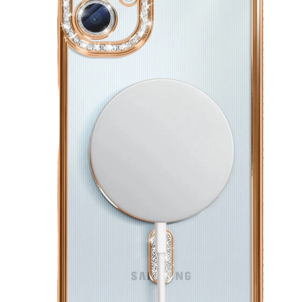 Samsung Galaxy A06 Joke Simli Magneticsafe Kılıf - Gold 5