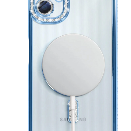 Samsung Galaxy A06 Joke Simli Magneticsafe Kılıf - Mavi 5